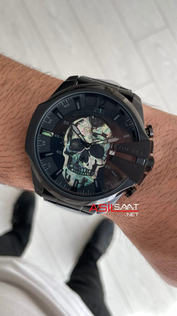 Diesel DZ4582 Skull Mega Chief Black PVD 48mm Erkek Kol Saati Diesel DZ4582 Skull Mega Chief Black PVD 48mm Erkek Kol Saati