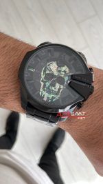 Diesel DZ4582 Skull Mega Chief Black PVD 48mm Erkek Kol Saati
