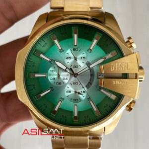 Diesel DZ4684 Mega Chief Yeşil Gold 48mm Erkek Kol Saati