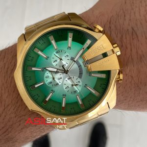 Diesel DZ4684 Mega Chief Yeşil Gold 48mm Erkek Kol Saati
