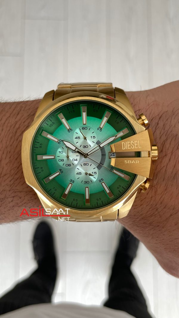 Diesel DZ4684 Mega Chief Yeşil Gold 48mm Erkek Kol Saati Diesel DZ4684 Mega Chief Yeşil Gold 48mm Erkek Kol Saati