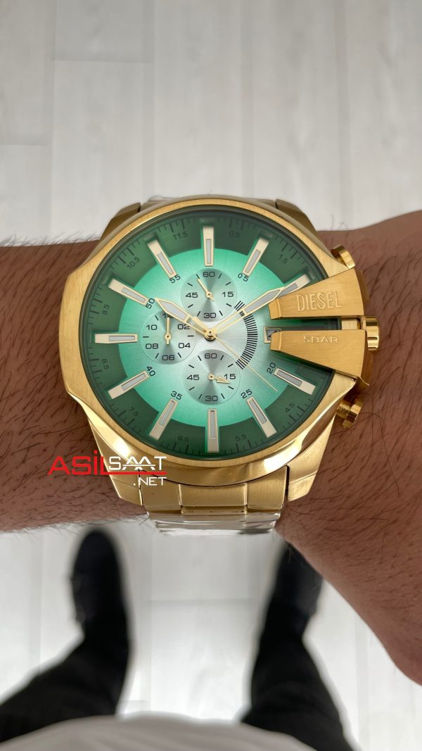 Diesel DZ4684 Mega Chief Yeşil Gold 48mm Erkek Kol Saati Diesel DZ4684 Mega Chief Yeşil Gold 48mm Erkek Kol Saati