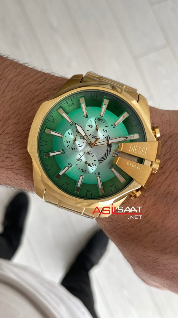Diesel DZ4684 Mega Chief Yeşil Gold 48mm Erkek Kol Saati Diesel DZ4684 Mega Chief Yeşil Gold 48mm Erkek Kol Saati