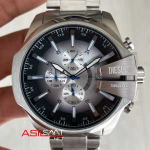 Diesel DZ4686 Mega Chief Beyaz Silver 48mm Erkek Kol Saati