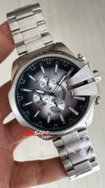 Diesel DZ4686 Mega Chief Beyaz Silver 48mm Erkek Kol Saati