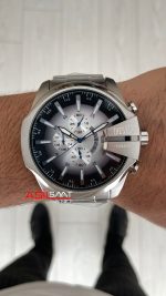 Diesel DZ4686 Mega Chief Beyaz Silver 48mm Erkek Kol Saati