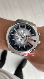 Diesel DZ4686 Mega Chief Beyaz Silver 48mm Erkek Kol Saati