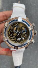 Invicta Bolt Koi Fish Chronograph 53 mm 23119 White Replika Saat IKF003