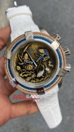 Invicta Bolt Koi Fish Chronograph 53 mm 23119 White Replika Saat IKF003