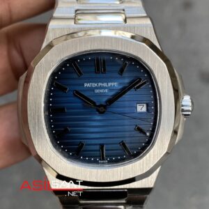 Patek Philippe Nautilus 40 th Year Anniversary Mavi Kadran 40 mm 5711 Silver Replika Saat PPNA019