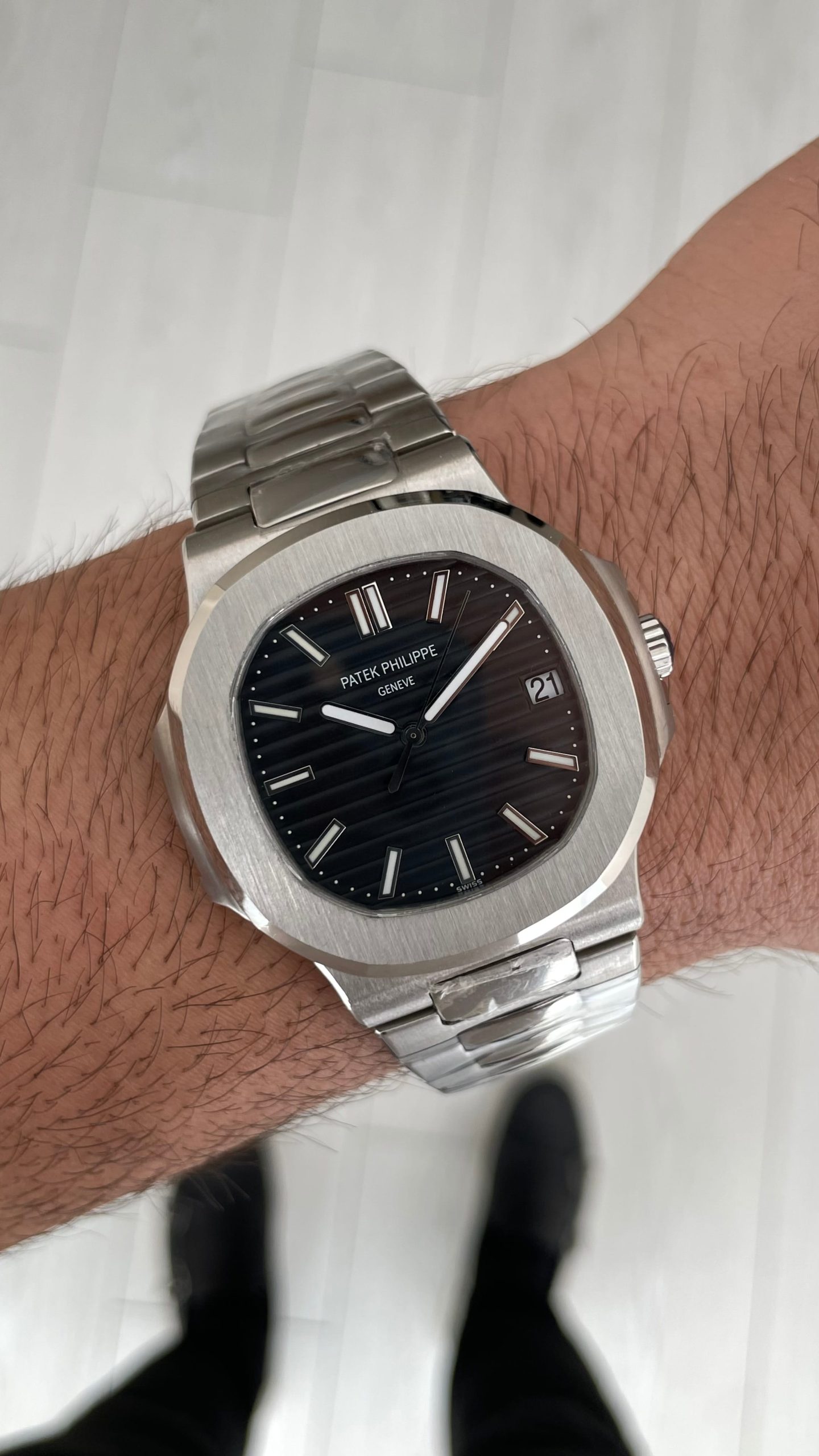 Patek Philippe Nautilus 5711 Silver 40mm Siyah Kadran KING Factory
