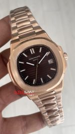 Patek Philippe Nautilus Kahve Kadran 5711 Rose 40mm Replika Saat
