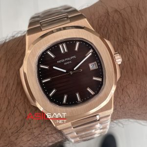 Patek Philippe Nautilus Kahve Kadran 5711 Rose 40mm Replika Saat
