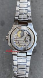 Patek Philippe Nautilus Moonphase Mavi Kadran 40 mm 5712 Silver Replika Saat PPNA062