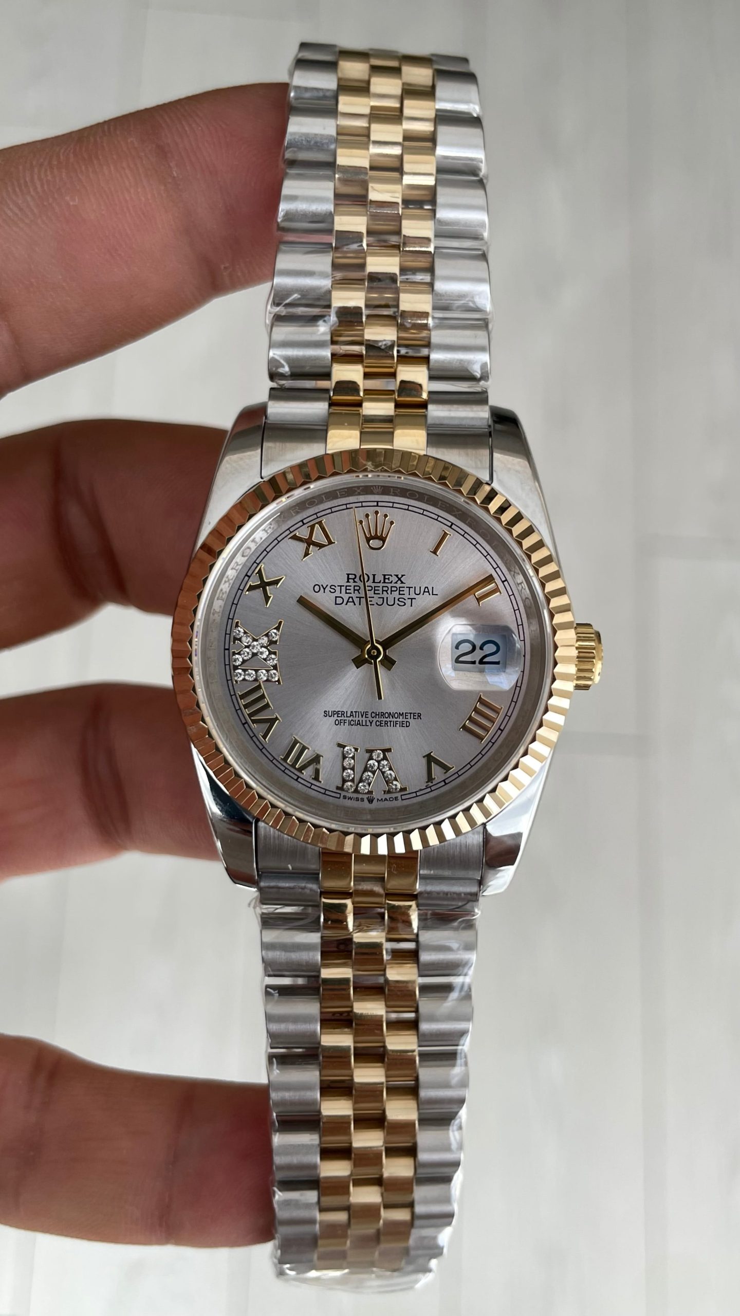 Rolex Datejust Toz Pembe 126233 Lady Jubilee 36mm Romen Diamond Dial Two Tone Gold Kadın Saati Rolex Datejust Toz Pembe 126233 Lady Jubilee 36mm Romen Diamond Dial Two Tone Gold Kadın Saati