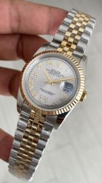 Rolex Datejust Toz Pembe 126233 Lady Jubilee 36mm Romen Diamond Dial Two Tone Gold Kadın Saati