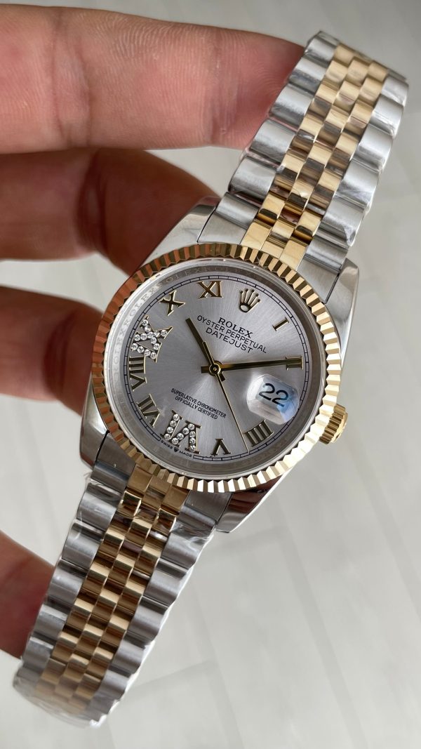 Rolex Datejust Toz Pembe 126233 Lady Jubilee 36mm Romen Diamond Dial Two Tone Gold Kadın Saati Rolex Datejust Toz Pembe 126233 Lady Jubilee 36mm Romen Diamond Dial Two Tone Gold Kadın Saati