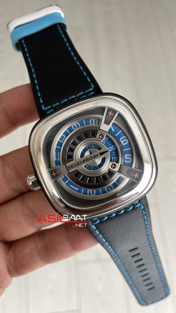 SevenFriday Handicap International M Serisi M1/05 Mavi Silver 47mm SevenFriday Handicap International M Serisi M1/05 Mavi Silver 47mm
