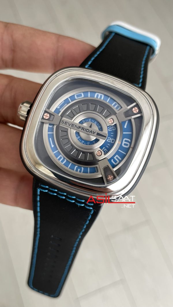 SevenFriday Handicap International M Serisi M1/05 Mavi Silver 47mm SevenFriday Handicap International M Serisi M1/05 Mavi Silver 47mm