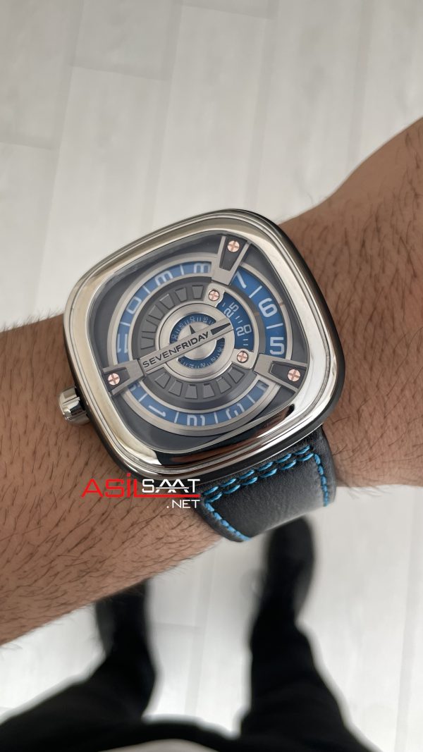 SevenFriday Handicap International M Serisi M1/05 Mavi Silver 47mm SevenFriday Handicap International M Serisi M1/05 Mavi Silver 47mm