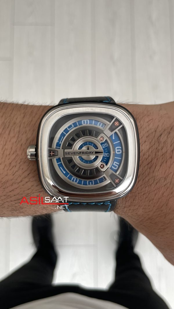 SevenFriday Handicap International M Serisi M1/05 Mavi Silver 47mm SevenFriday Handicap International M Serisi M1/05 Mavi Silver 47mm