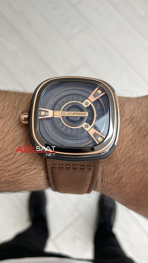 SevenFriday Kahverengi M Serisi M2/02 Brown Rose 47mm Replika Saat