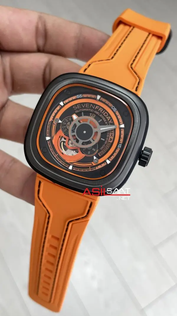 SevenFriday Kuka Orange P Serisi 47 mm P3/07 Turuncu Replika Saat