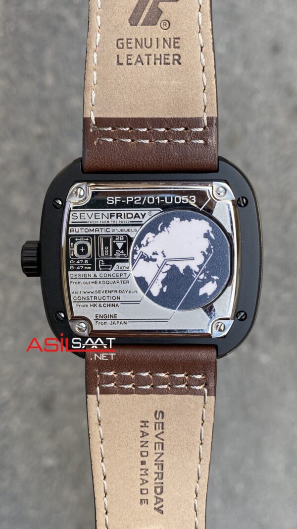 SevenFriday P Series 47 mm SF-P2/01 Brown Replika Saat SFP007