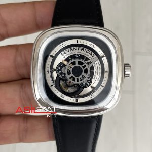 SevenFriday P Series Industrial Essence 47 mm P1B/01 Silver Replika Saat