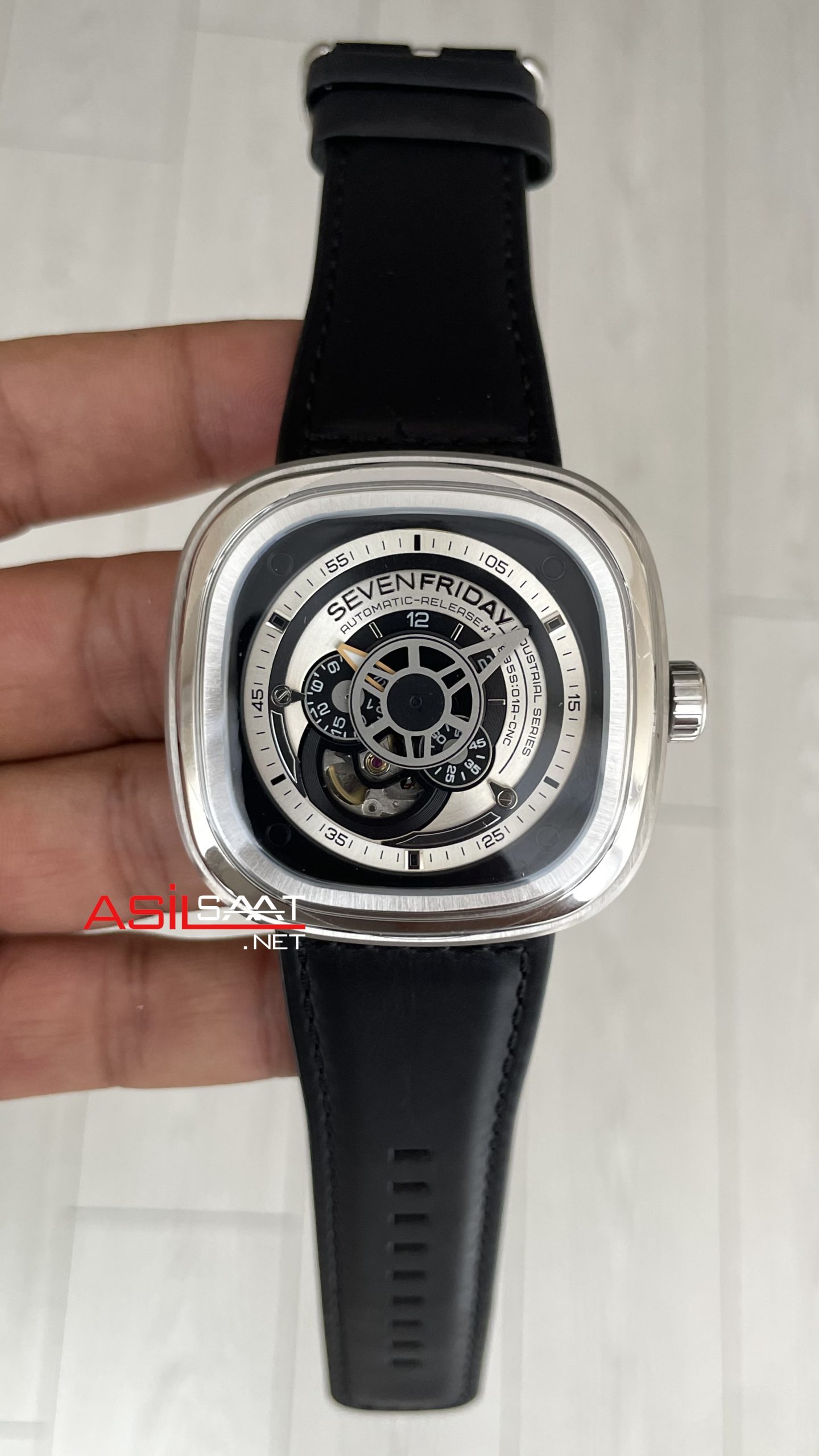 SevenFriday P Series Industrial Essence 47 mm P1B/01 Silver Replika Saat SevenFriday P Series Industrial Essence 47 mm P1B/01 Silver Replika Saat