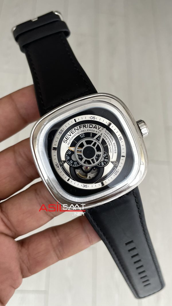 SevenFriday P Series Industrial Essence 47 mm P1B/01 Silver Replika Saat SevenFriday P Series Industrial Essence 47 mm P1B/01 Silver Replika Saat