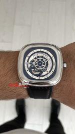 SevenFriday P Series Industrial Essence 47 mm P1B/01 Silver Replika Saat
