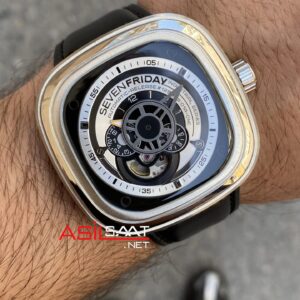 SevenFriday P Series Industrial essence 47 mm SF-P1/01 Silver Replika Saat SFP001