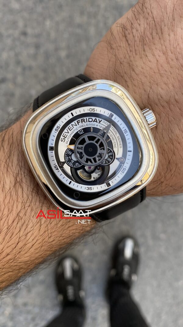 SevenFriday P Series Industrial essence 47 mm SF-P1/01 Silver Replika Saat SFP001