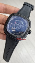SevenFriday P Series Siyah P3/01 PVD Black 47mm Replika Saat