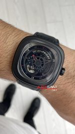 SevenFriday P Series Siyah P3/01 PVD Black 47mm Replika Saat