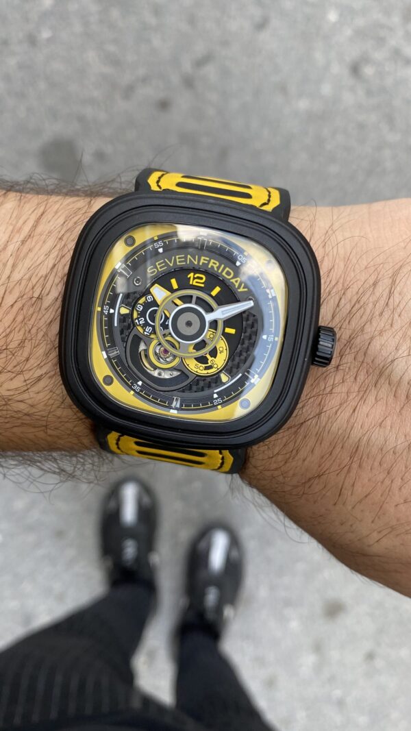 SevenFriday Racing Team Yellow P Series 47 mm SF-P3B/03 Black Yellow Replika Saat SFP009 SevenFriday Racing Team Yellow P Series 47 mm SF-P3B/03 Black Yellow Replika Saat SFP009