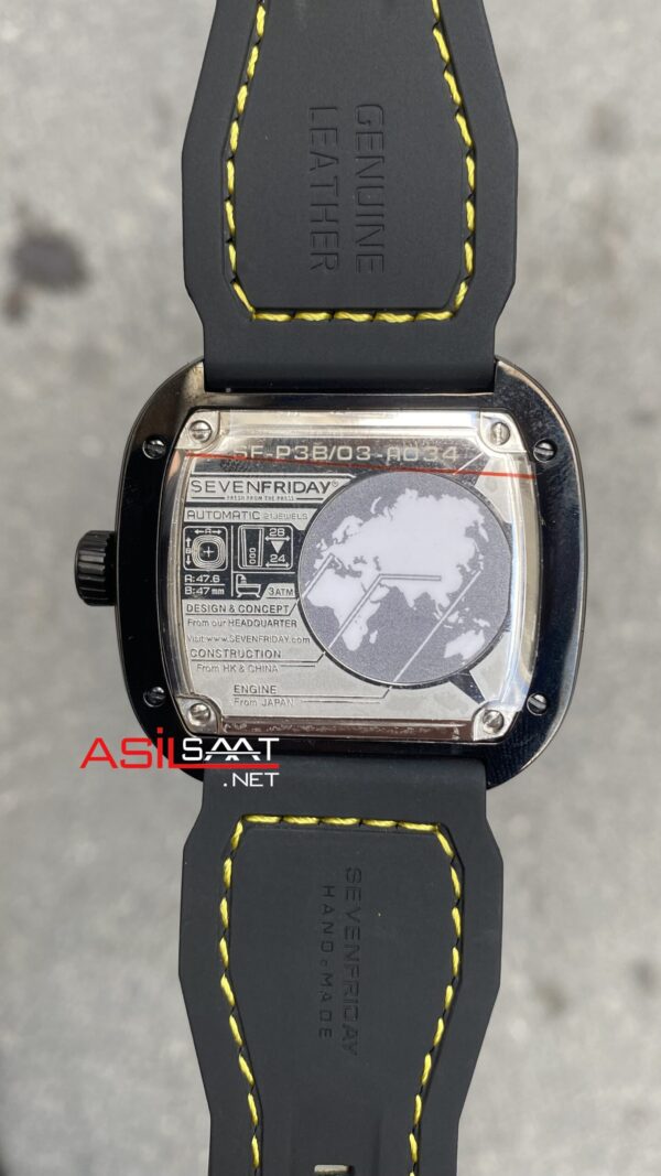 SevenFriday Racing Team Yellow P Series 47 mm SF-P3B/03 Black Yellow Replika Saat SFP009 SevenFriday Racing Team Yellow P Series 47 mm SF-P3B/03 Black Yellow Replika Saat SFP009