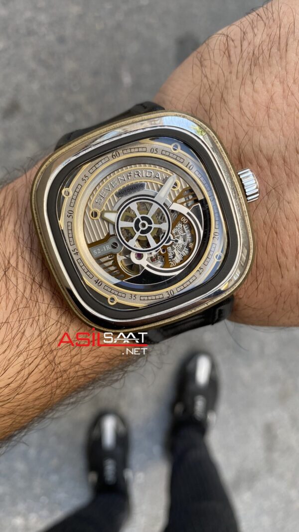 SevenFriday S Series 47 mm SF-S2/01 Gold Replika Saat SFS004