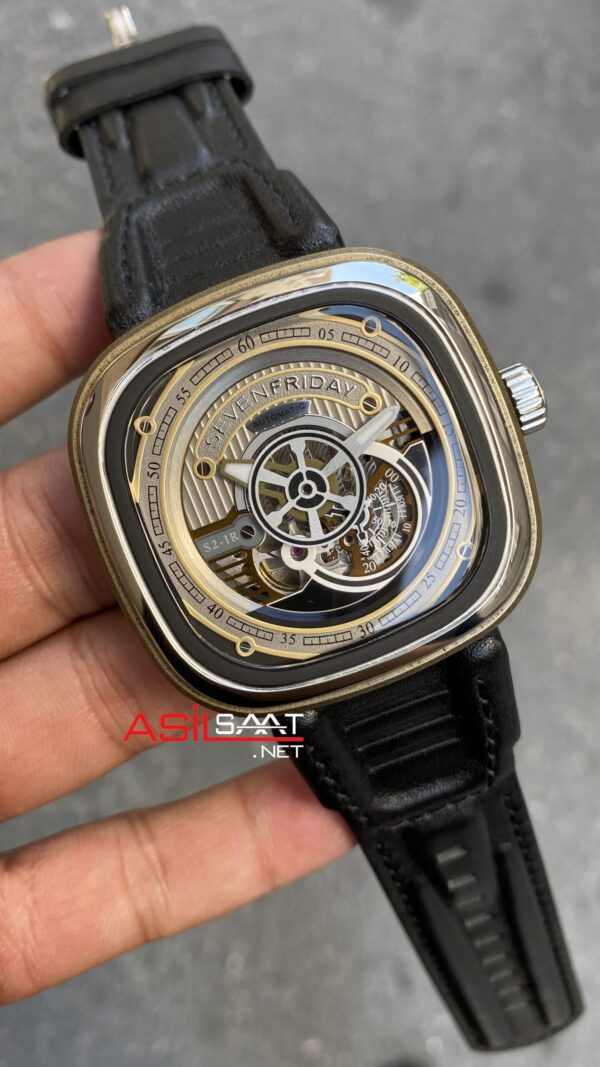 SevenFriday S Series 47 mm SF-S2/01 Gold Replika Saat SFS004