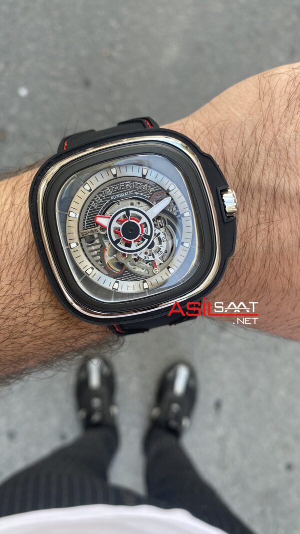 SevenFriday S Series 47 mm SF-S3/01 Silver Replika Saat SFS002