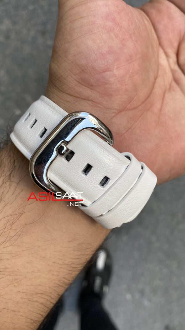 SevenFriday White P Series 47 mm SF-P1B/02 Silver Replika Saat SFP004