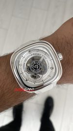 SevenFriday White P Series P1C/01 Silver 47mm Replika Saat