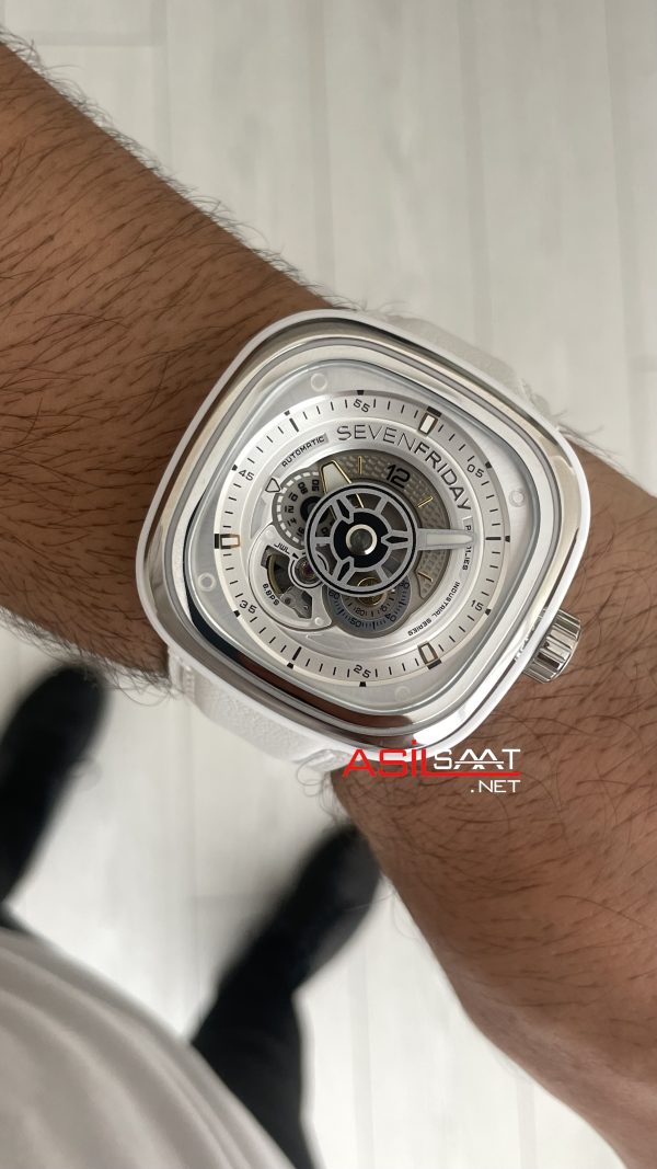 SevenFriday White P Series P1C/01 Silver 47mm Replika Saat SevenFriday White P Series P1C/01 Silver 47mm Replika Saat