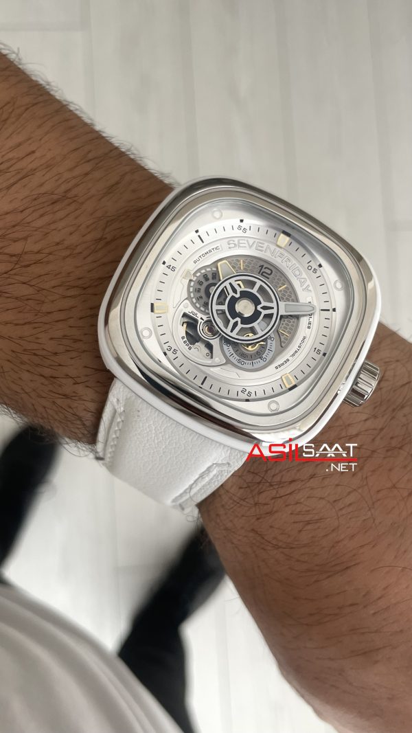 SevenFriday White P Series P1C/01 Silver 47mm Replika Saat SevenFriday White P Series P1C/01 Silver 47mm Replika Saat