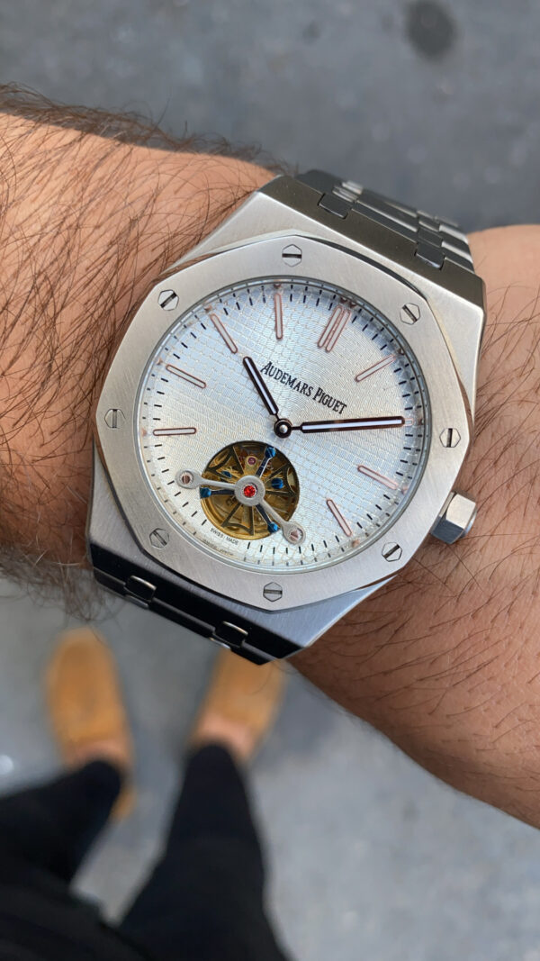 Audemars Piguet Royal Oak Flying Tourbillon Beyaz Silver 41 mm Audemars Piguet Royal Oak Flying Tourbillon Beyaz Silver 41 mm