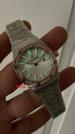 Audemars Piguet Royal Oak Lady Diamond Beyaz Kadran 67651SR Silver Rose 33mm Kadın Replika Saat