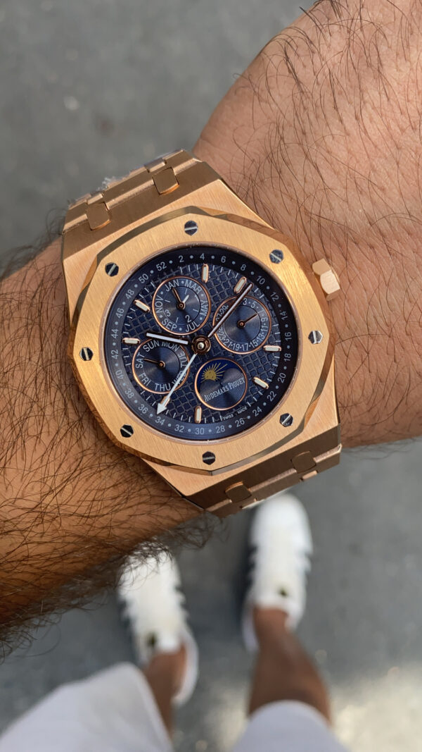 Audemars Piguet Royal Oak Perpetual Calendar 26574OR Mavi Kadran Rose 41 mm Audemars Piguet Royal Oak Perpetual Calendar 26574OR Mavi Kadran Rose 41 mm