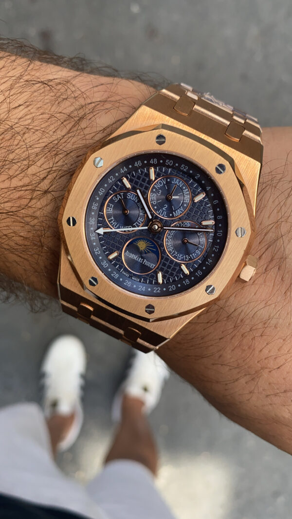 Audemars Piguet Royal Oak Perpetual Calendar 26574OR Mavi Kadran Rose 41 mm Audemars Piguet Royal Oak Perpetual Calendar 26574OR Mavi Kadran Rose 41 mm