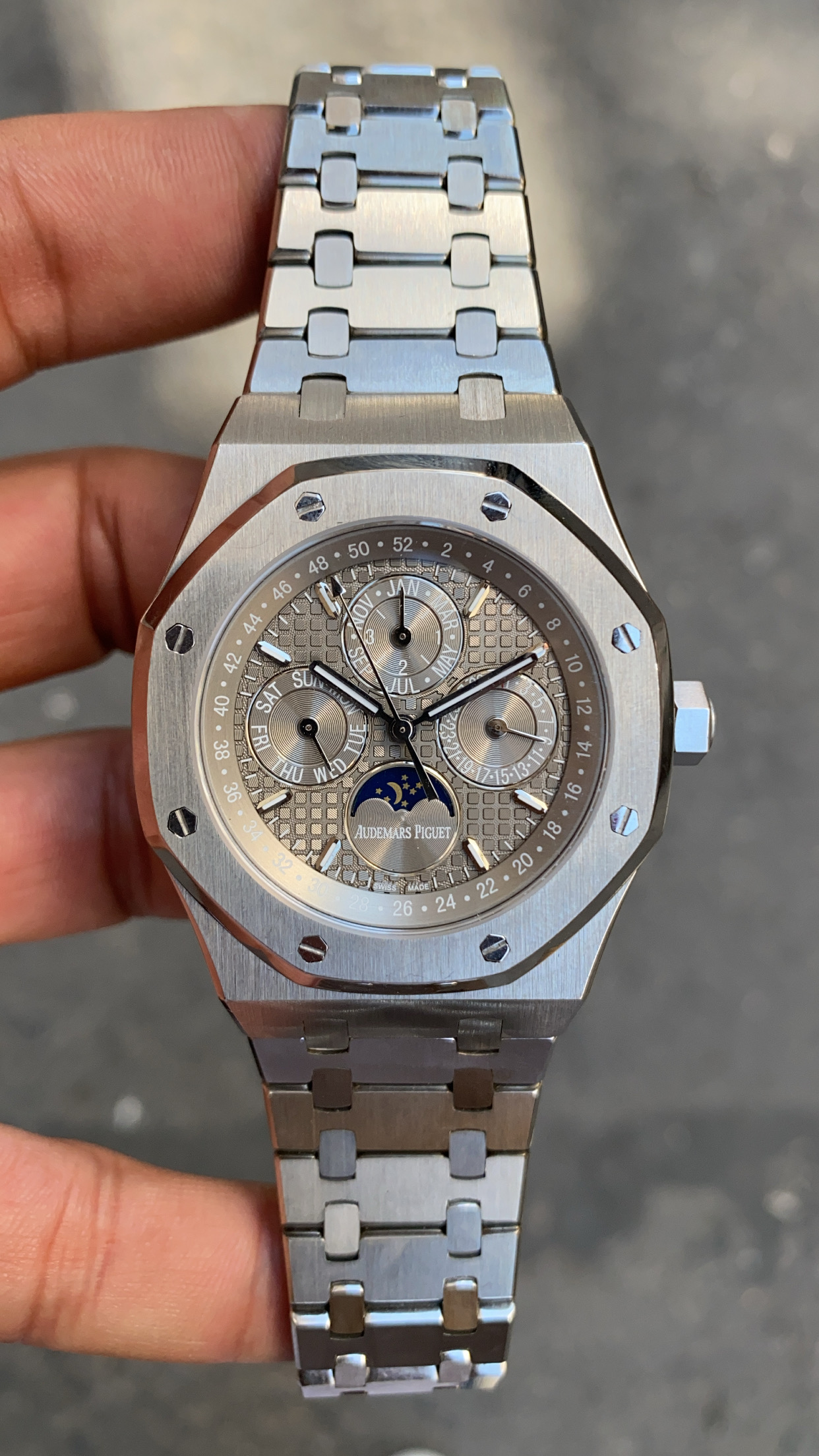 Audemars Piguet Royal Oak Perpetual Calendar 41mm Gri Kadran Audemars Piguet Royal Oak Perpetual Calendar 41mm Gri Kadran